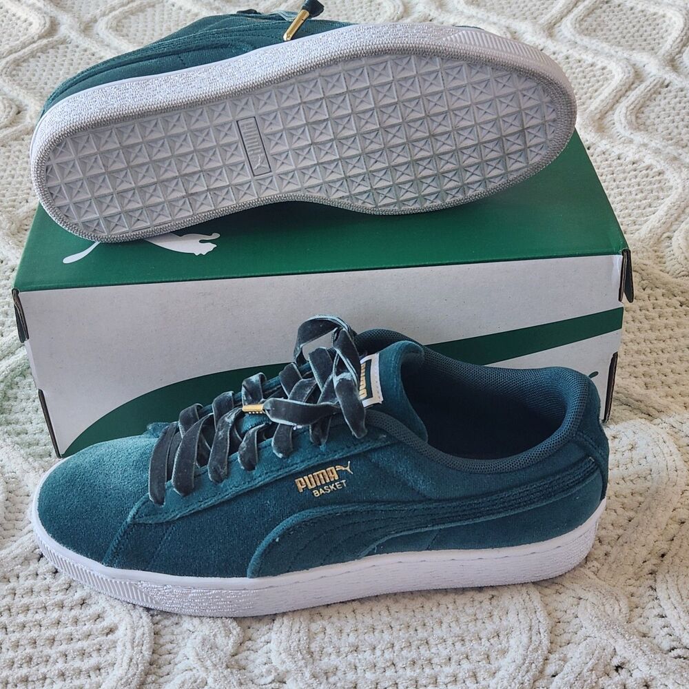 NIB Womens Puma Basket Classic Velvet Tennis Shoes Size 7.5 - Picture 4 of 9